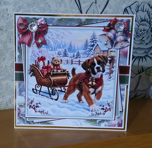 Hand made dog christmas - made,