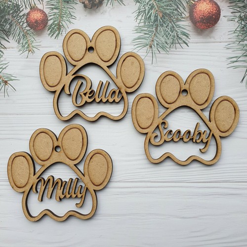 Baubles personalised dog paw - baubles,