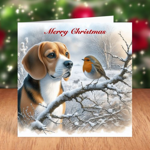 Beagle dog christmas - beagle,