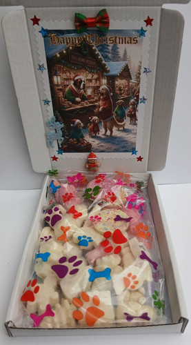 Dog christmas gift treat box - dog,
