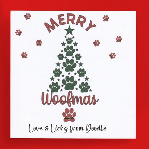Dog christmas card from - dog,