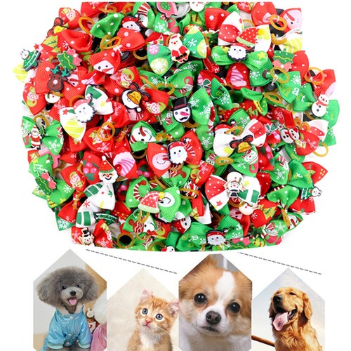 50pcs christmas dog cat hair - 50pcs,