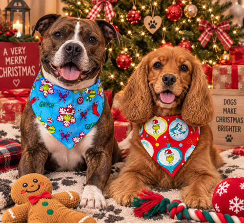 Handmade christmas grinch dog - christmas,