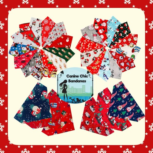 Handmade christmas dog bandana - dog,