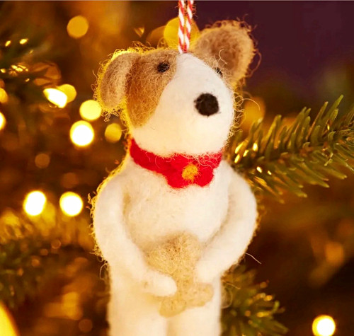 Felt dog christmas tree - dog,