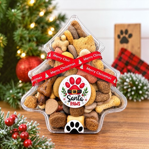 Christmas tree biscuit - biscuit, dog