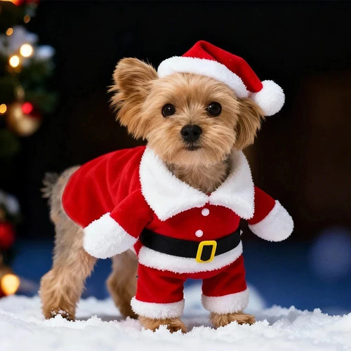 Cute dog santa claus - cute,