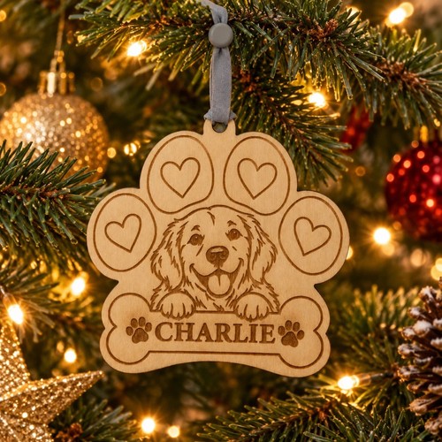 Personalised dog paw print - dog,