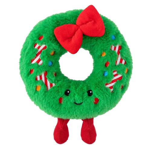 Christmas wreath plush squeaky - wreath,