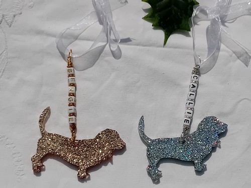 Personalised glitter dachsund - personalised,