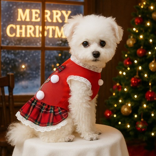 Dog christmas dress - christmas,