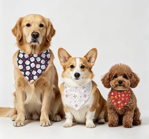 Dog christmas bandana - christmas,