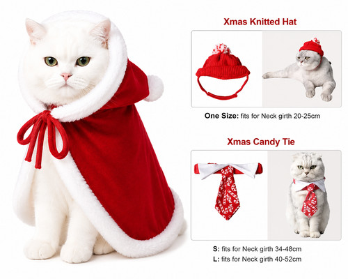 Dog cat christmas santa - dog,