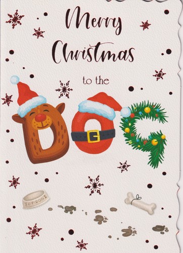 The dog christmas greeting - dog,