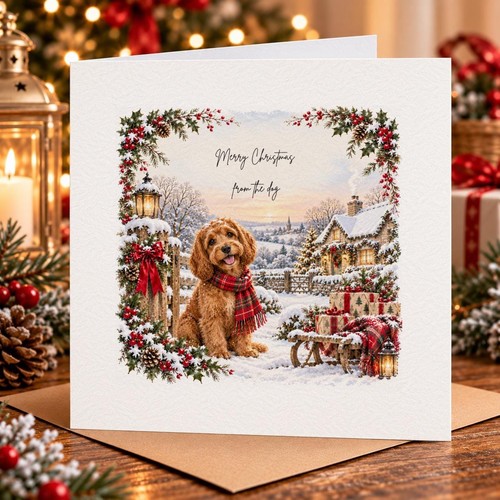 Cockapoo christmas card from - cockapoo,