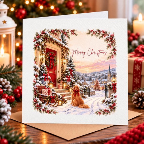 Dog christmas card - card,, lover