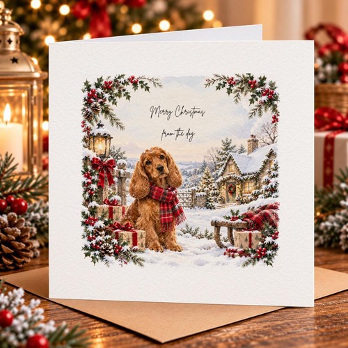 Cocker spaniel christmas - spaniel,