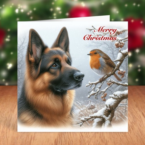German shepherd dog christmas - dog,