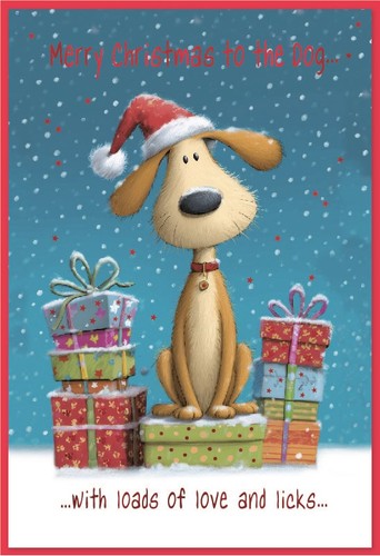 The dog christmas - the, card