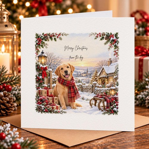 Golden retriever christmas - golden,