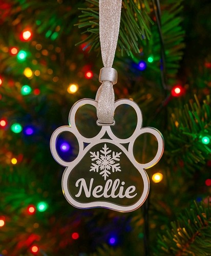 Personalised christmas dog paw - personalised,