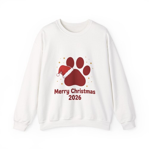 Christmas paw print - paw, sweatshirt