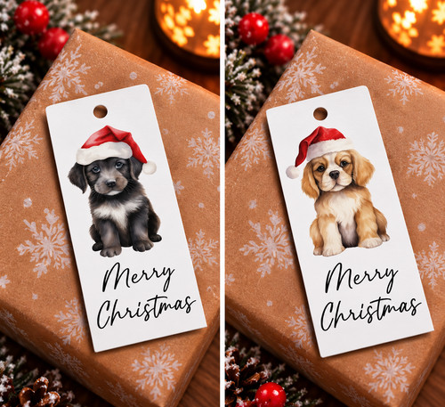 Christmas gift tags dog - gift,