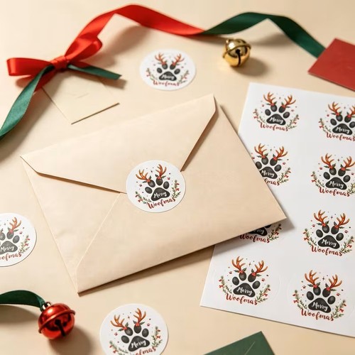 Merry woofmas stickers - 27,