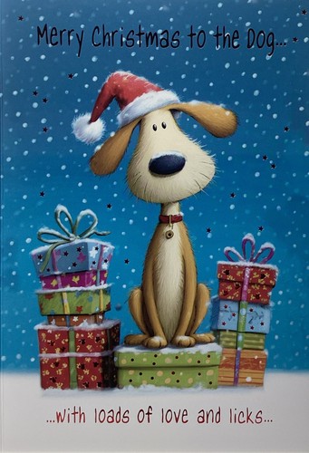 The dog christmas card - the,