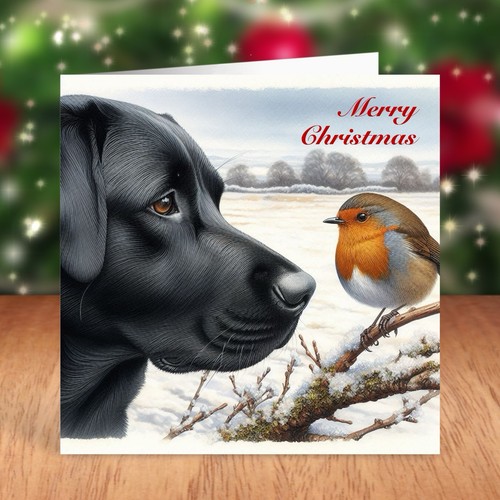 Black labrador dog christmas - labrador,