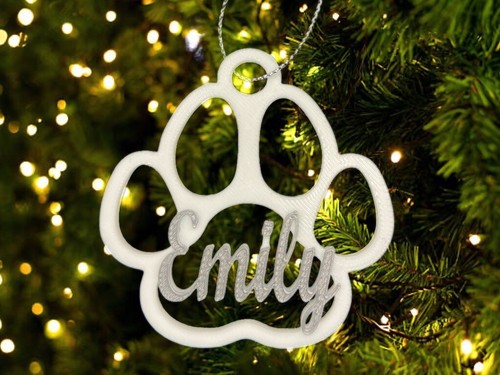 Personalised pet paw - pet, christmas