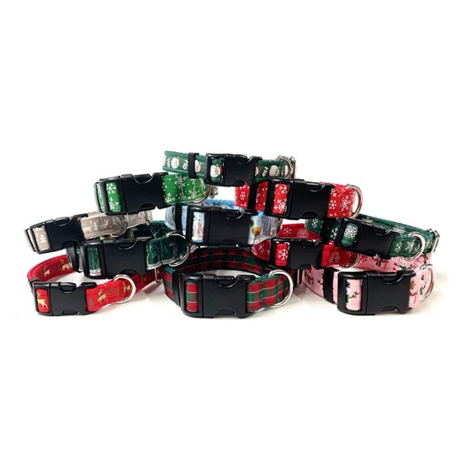 Christmas dog collars - christmas,